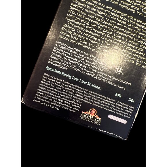 The Haunting 1963 VHS Movie, Julie Harris & Claire Bloom, Horror Movies Scary‎ - Picture 3 of 5